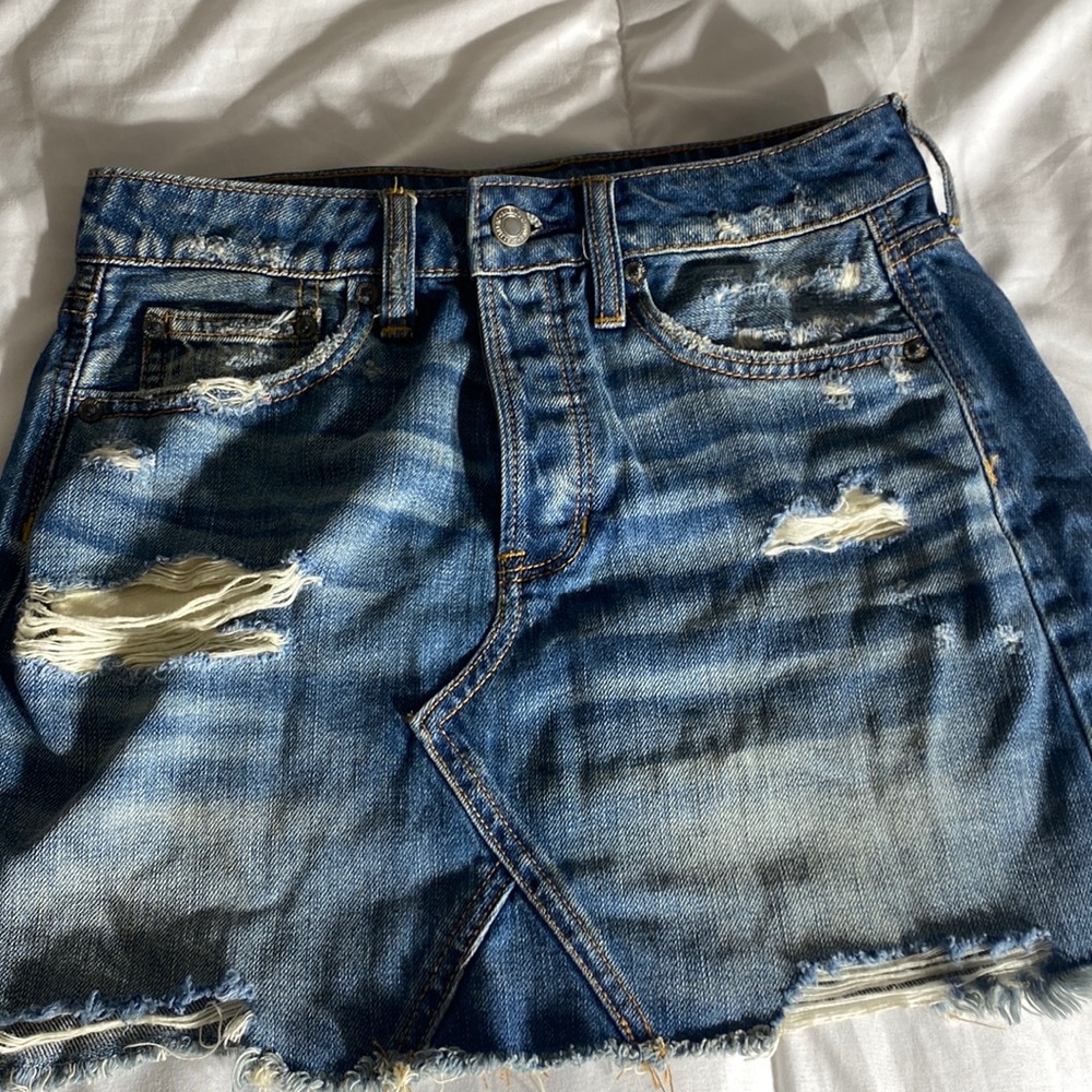 blue american eagle skirt